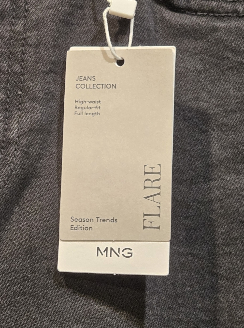 MWT MNG Jeans Collections Flare Color Black Size 38 - Picture 9 of 14